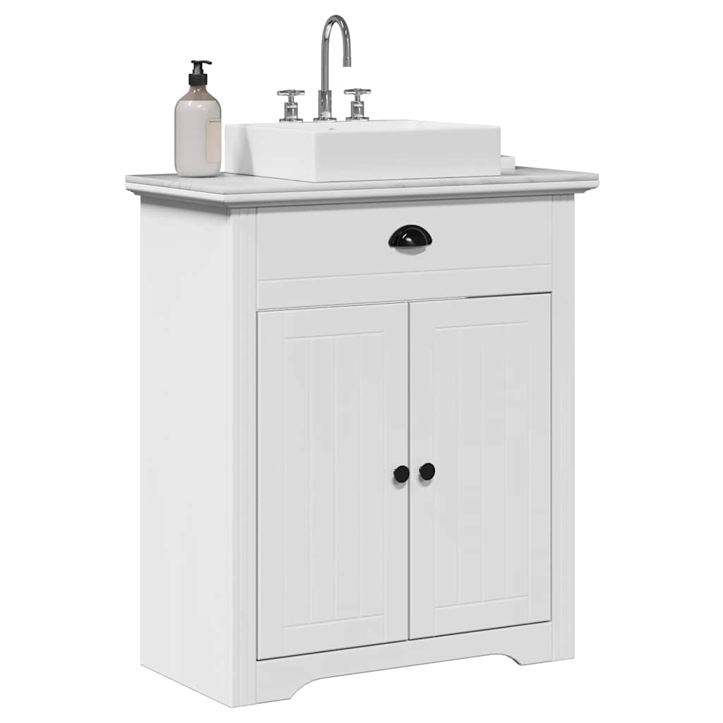 Vetonek Mueble de baño con lavabo BODO blanco 70x35x80 cm