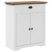 Vetonek Mueble de baño con lavabo BODO blanco y marrón 70x35x80 cm