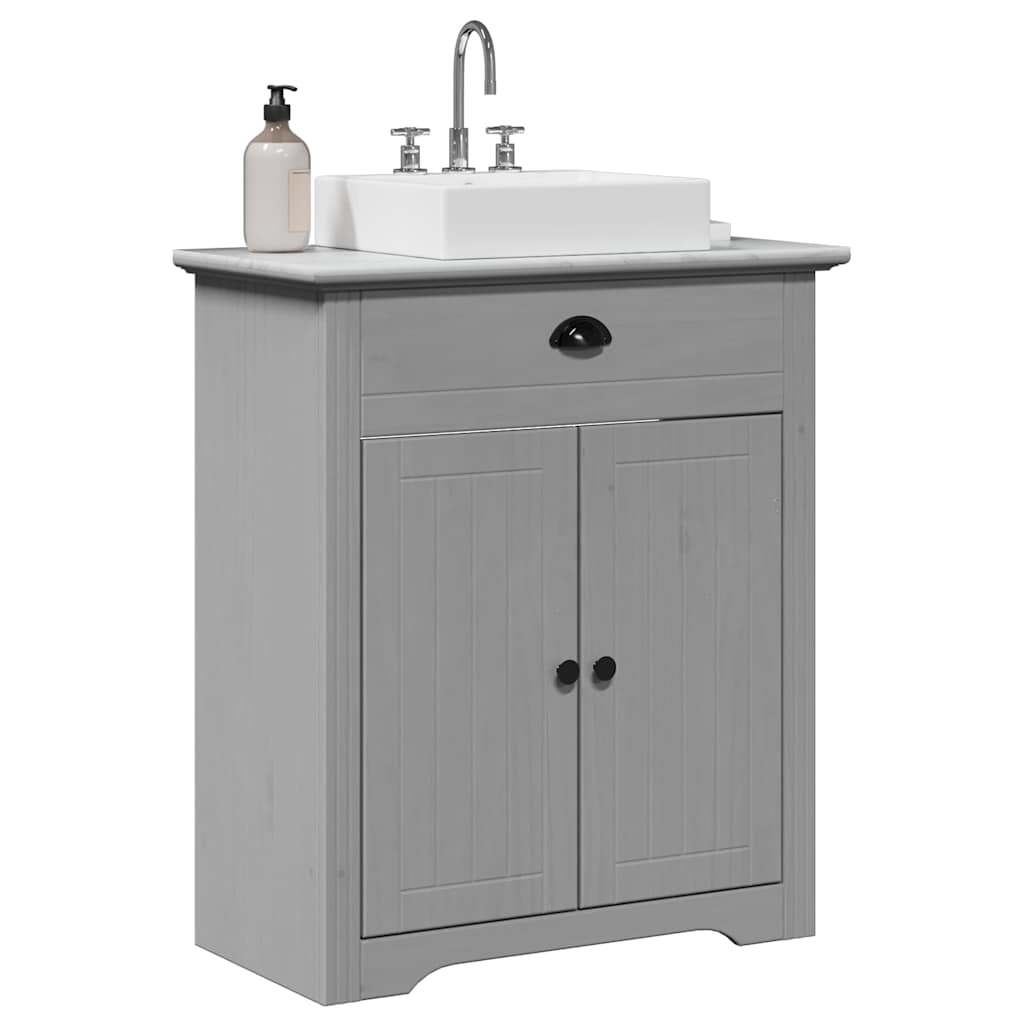 Vetonek Mueble de baño con lavabo BODO gris 70x35x80 cm