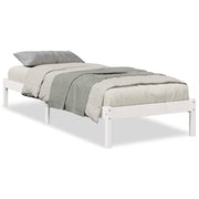 Vetonek Extra long bed without mattress solid white pine wood 80x210 cm