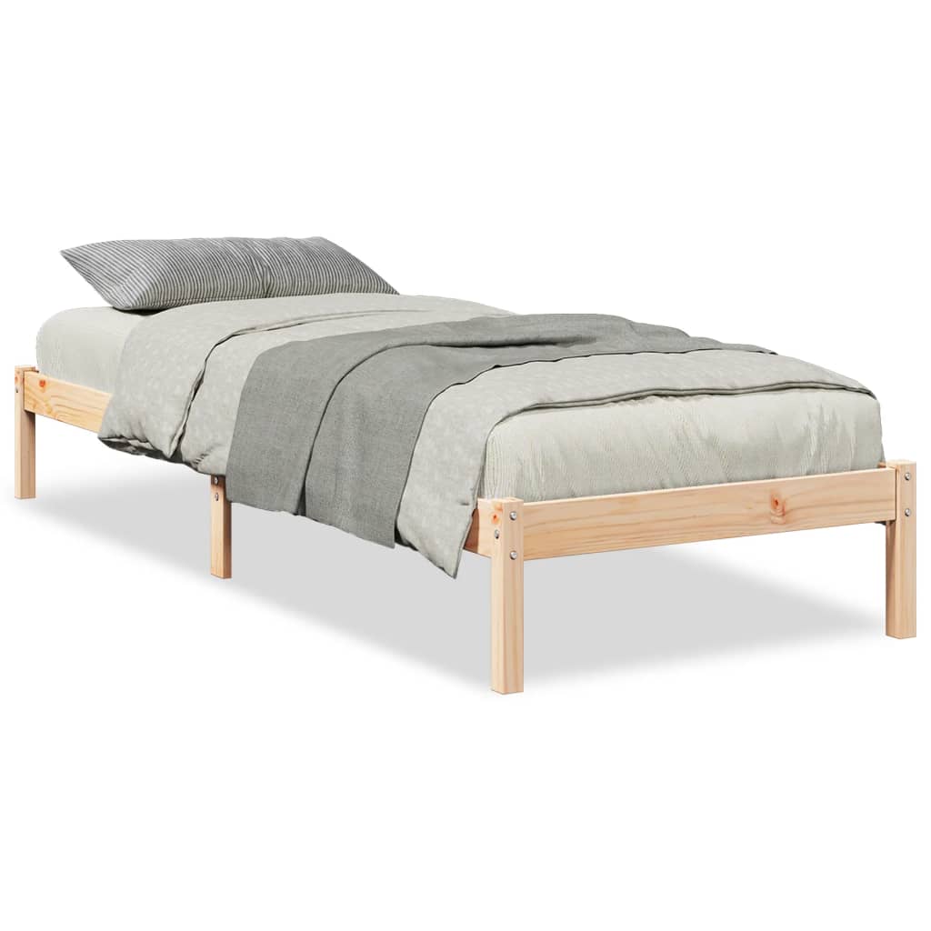 Vetonek Extra long bed without mattress solid pine wood 90x210 cm