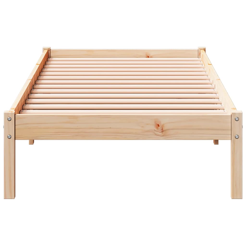 Extra long bed without mattress solid pine wood 90x210 cm v3289 - Vetonek