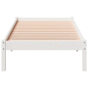 Extra long bed without mattress solid white pine wood 100x210cm - Vetonek