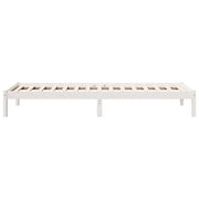 Extra long bed without mattress solid white pine wood 100x210cm - Vetonek