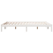 Extra long bed without mattress solid white pine wood 80x210 cm - Vetonek