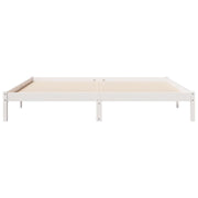 Extra long bed without mattress solid white pine wood 180x210cm - Vetonek