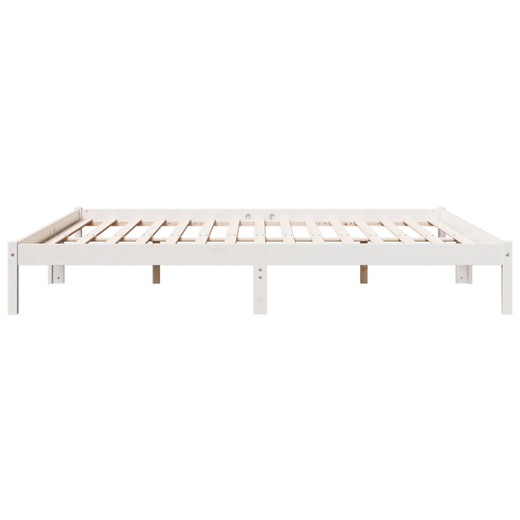 Extra long bed without mattress solid white pine wood 180x210cm - Vetonek