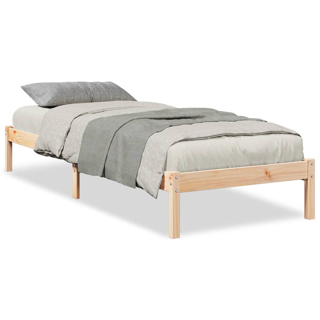 Vetonek Extra long bed without mattress solid pine wood 80x220 cm
