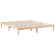 Extra long bed without mattress solid pine wood 180x220 cm v3500 - Vetonek