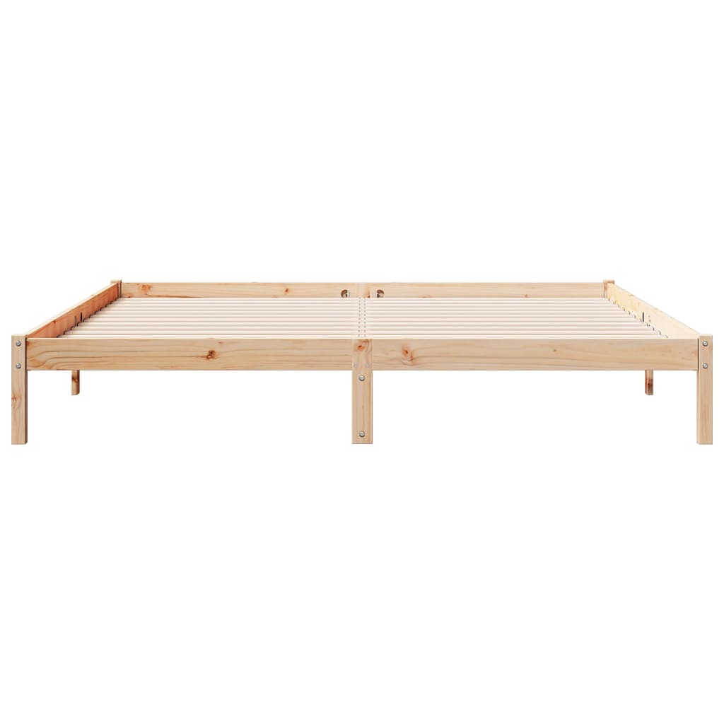 Extra long bed without mattress solid pine wood 180x220 cm v3500 - Vetonek