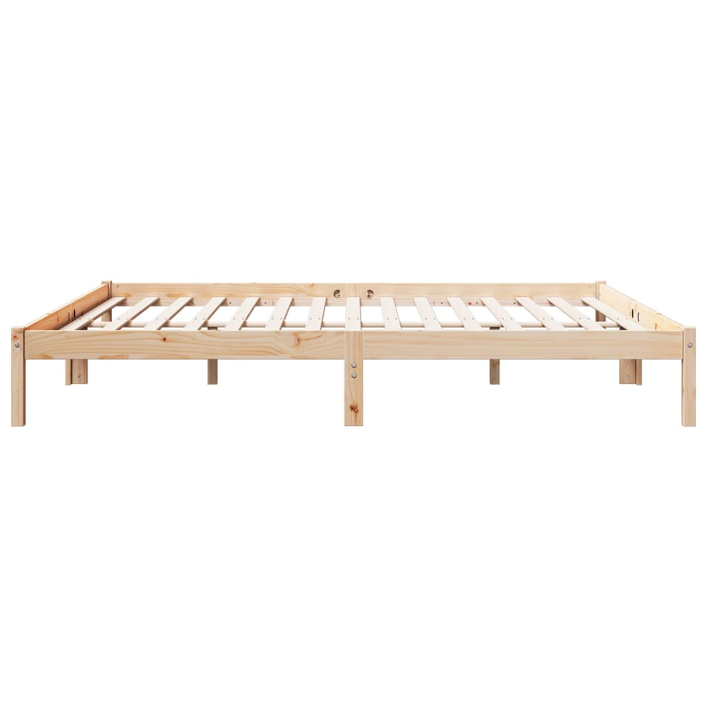 Extra long bed without mattress solid pine wood 180x220 cm v3500 - Vetonek
