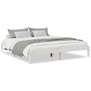 Vetonek Extra long bed without mattress solid white pine wood 180x220cm