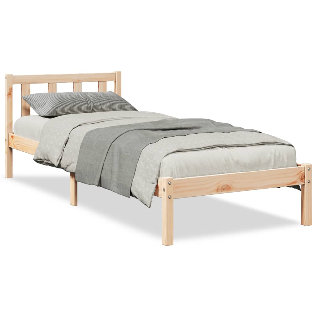 Vetonek Extra long bed without mattress solid pine wood 90x210 cm