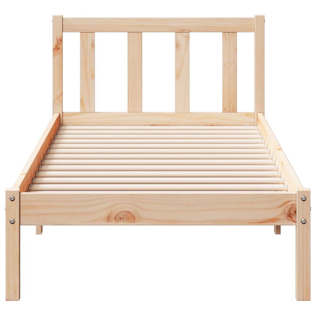 Extra long bed without mattress solid pine wood 90x210 cm v3562 - Vetonek