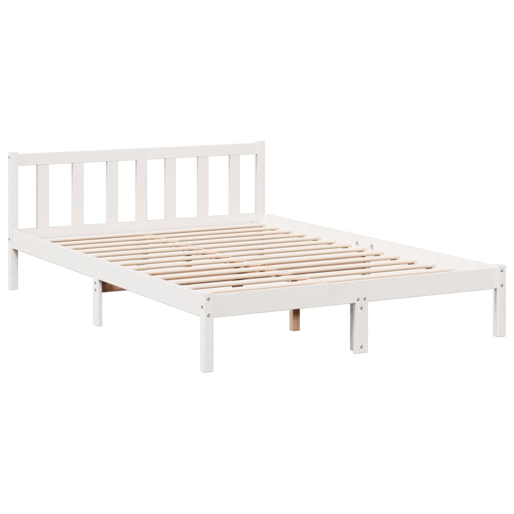 Extra long bed without mattress solid white pine wood 80x210 cm v3616 - Vetonek