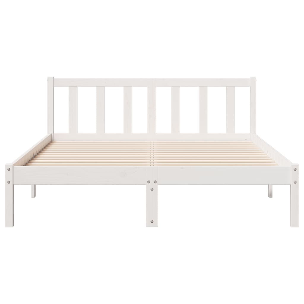 Extra long bed without mattress solid white pine wood 80x210 cm v3616 - Vetonek