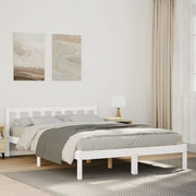 Extra long bed without mattress solid white pine wood 80x210 cm v3616 Vetonek