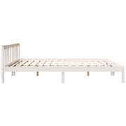 Extra long bed without mattress solid white pine wood 180x210cm v3654 - Vetonek