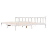 Extra long bed without mattress solid white pine wood 180x210cm v3654 - Vetonek