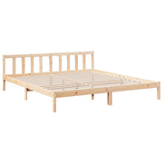 Extra long bed without mattress solid pine wood 200x210 cm v3661 - Vetonek