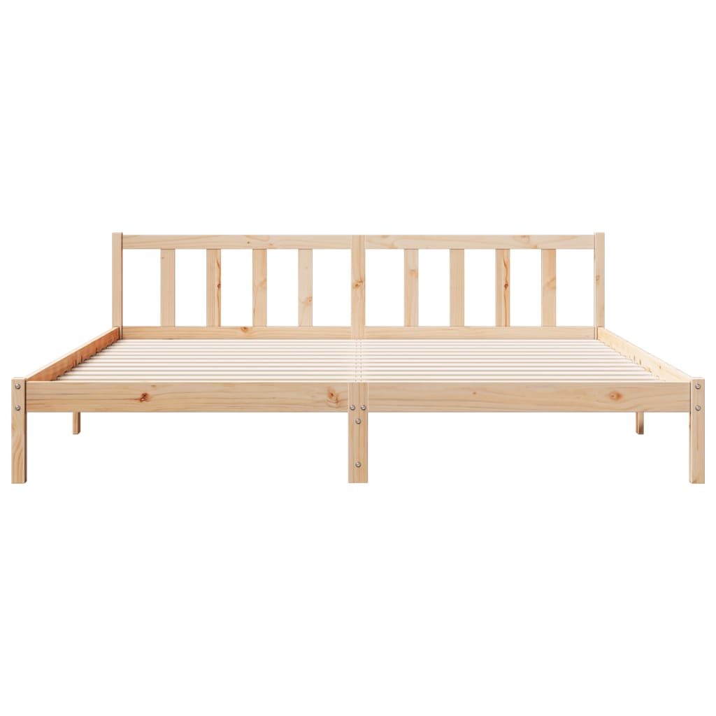Extra long bed without mattress solid pine wood 200x210 cm v3661 - Vetonek