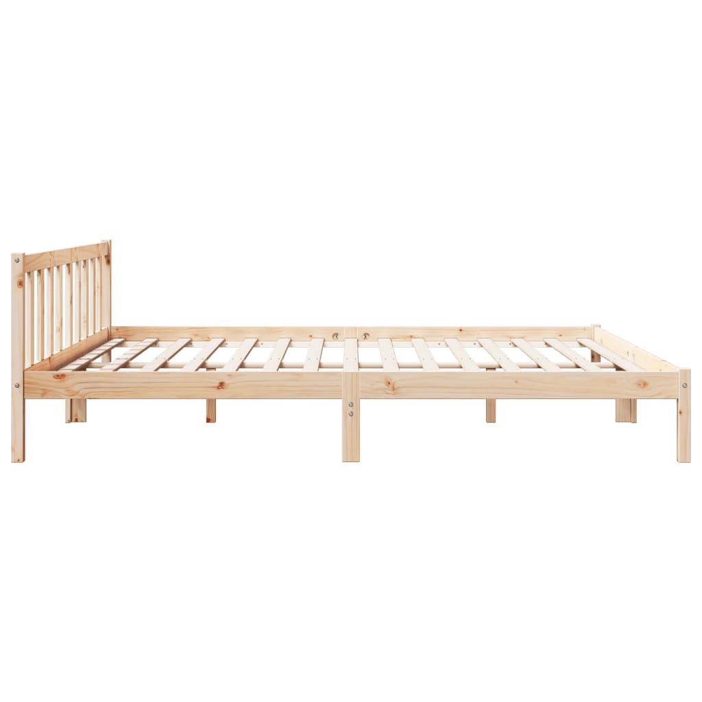 Extra long bed without mattress solid pine wood 200x210 cm v3661 - Vetonek