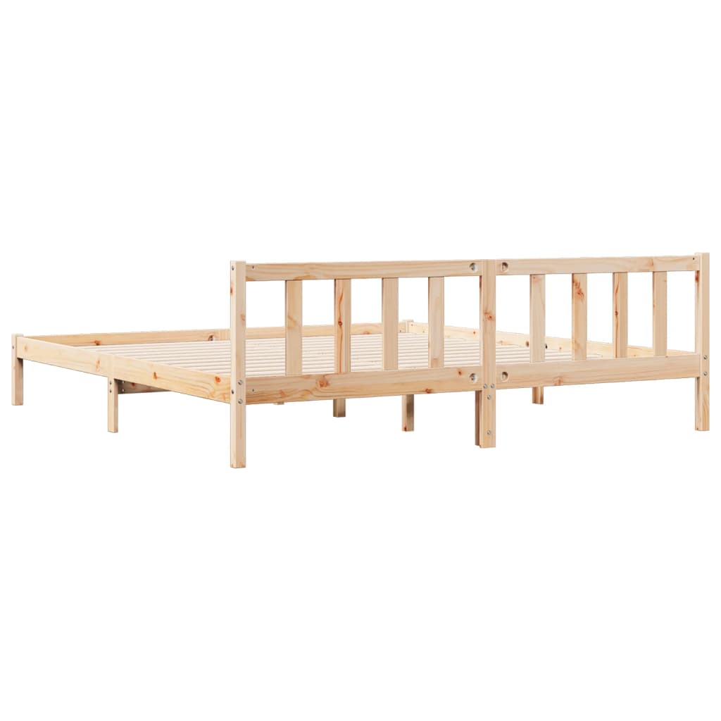 Extra long bed without mattress solid pine wood 200x210 cm v3661 - Vetonek