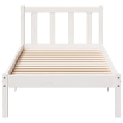 Extra long bed without mattress solid white pine wood 90x220 cm - Vetonek