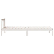 Extra long bed without mattress solid white pine wood 90x220 cm - Vetonek