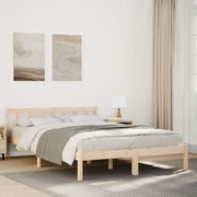 Extra long bed without mattress solid pine wood 160x220 cm v3760 Vetonek