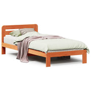 Vetonek Estructura de cama sin colchón madera maciza marrón 90x190 cm