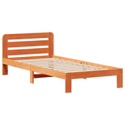 Estructura de cama sin colchón madera maciza marrón 90x190 cm v5825 - Vetonek