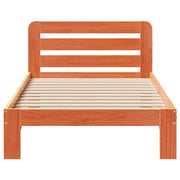 Estructura de cama sin colchón madera maciza marrón 90x190 cm v5825 - Vetonek