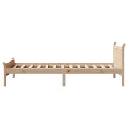 Estructura de cama sin colchón madera maciza de pino 90x200 cm v6136 - Vetonek