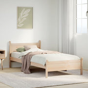 Estructura de cama sin colchón madera maciza de pino 90x200 cm v6136 Vetonek