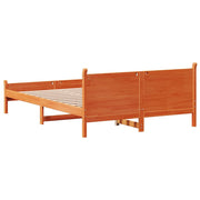 Estructura de cama sin colchón madera maciza marrón 120x190 cm - Vetonek