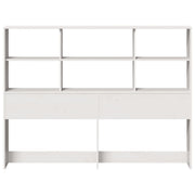 Cabecero de cama almacenaje madera maciza pino blanco 120 cm V6808 Vetonek