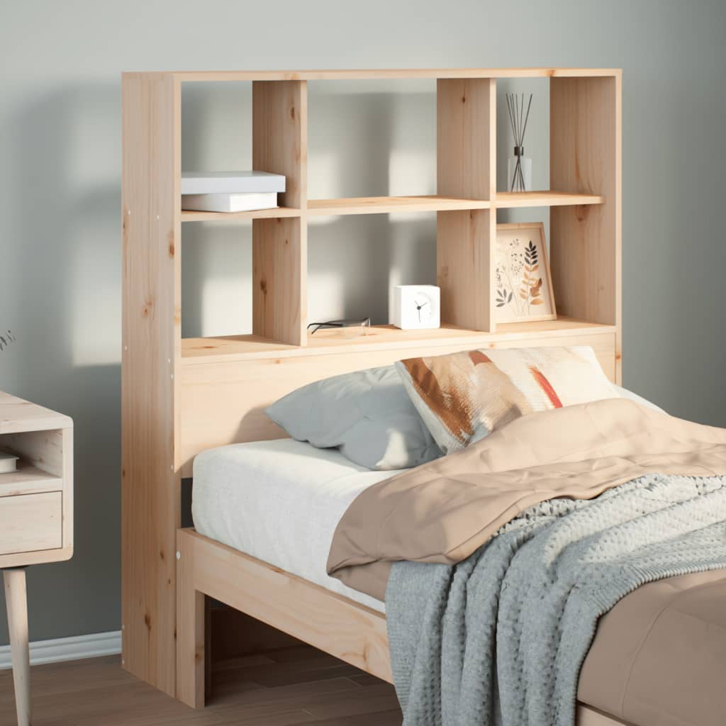 Cabecero de cama con almacenaje madera maciza de pino 90 cm V6853 Vetonek