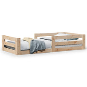 Vetonek Estructura de cama sin colchón madera maciza de pino 90x200 cm