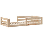 Estructura de cama sin colchón madera maciza pino 75x190 cm - Vetonek