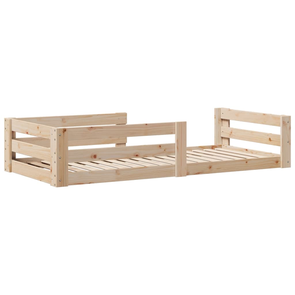 Estructura de cama sin colchón madera maciza pino 75x190 cm - Vetonek
