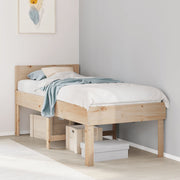 Estructura de cama sin colchón madera maciza pino 75x190 cm v7577 Vetonek