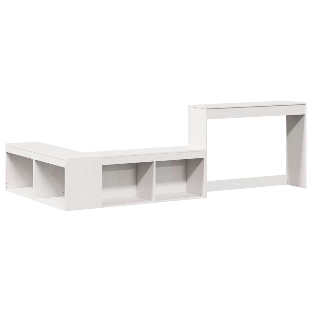 Mobili desktop in legno bianco in legno 232x122x75 cm