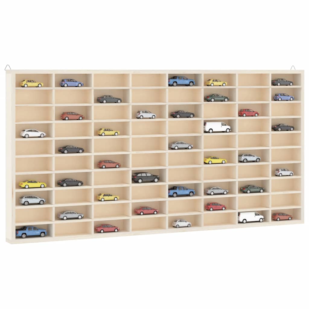 Vetonek Mueble expositor de pared con 80 compartimentos 80x4,5x40,5 cm