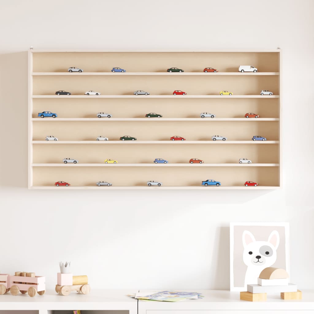 Wall exhibitor with 6 shelves 100x8,5x55 cm