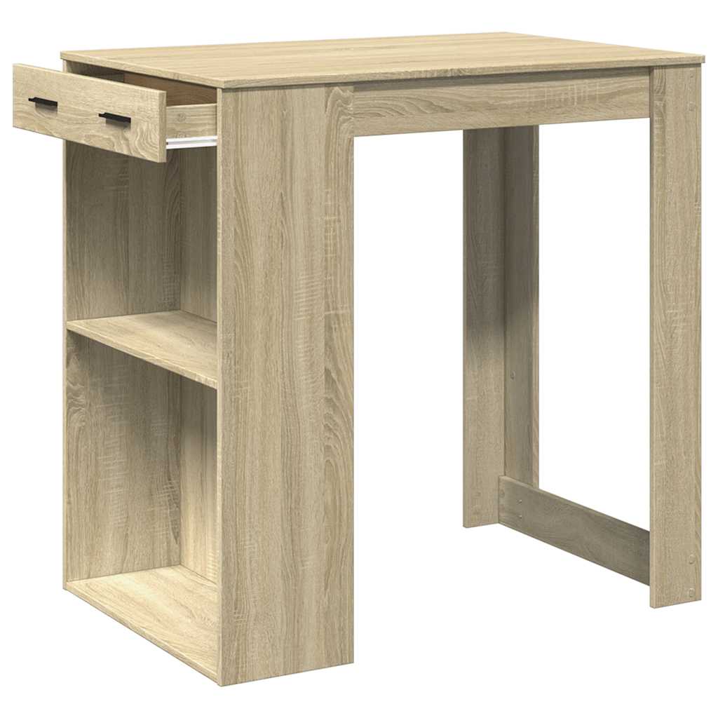 Alta mesa de madeira engenharia Oak Sonoma 102x70x103.5 cm v23