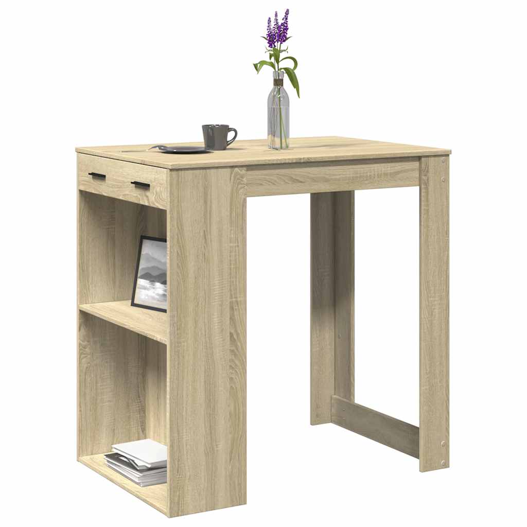 Vetonek Mesa alta de bar madera ingeniería roble Sonoma 102x70x103,5 cm