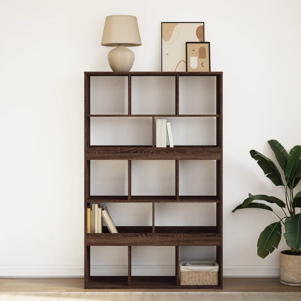 Brown engineering wood shelf 100x33x156.5 cm