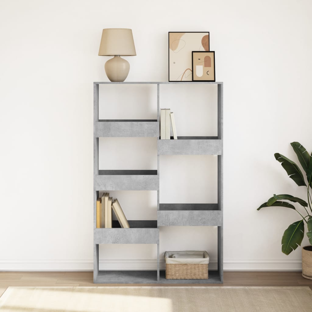 Synthesized wood shelf nexus gray concrete 100x33x155.5 cm