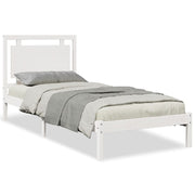 Vetonek Extra long bed without mattress white solid wood 100x210 cm